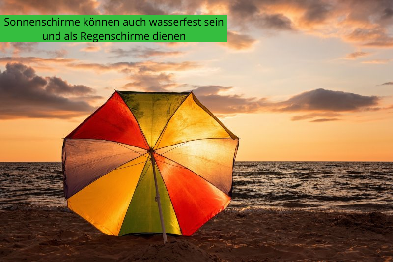 Spnnenschirme können auch wasserfest sein