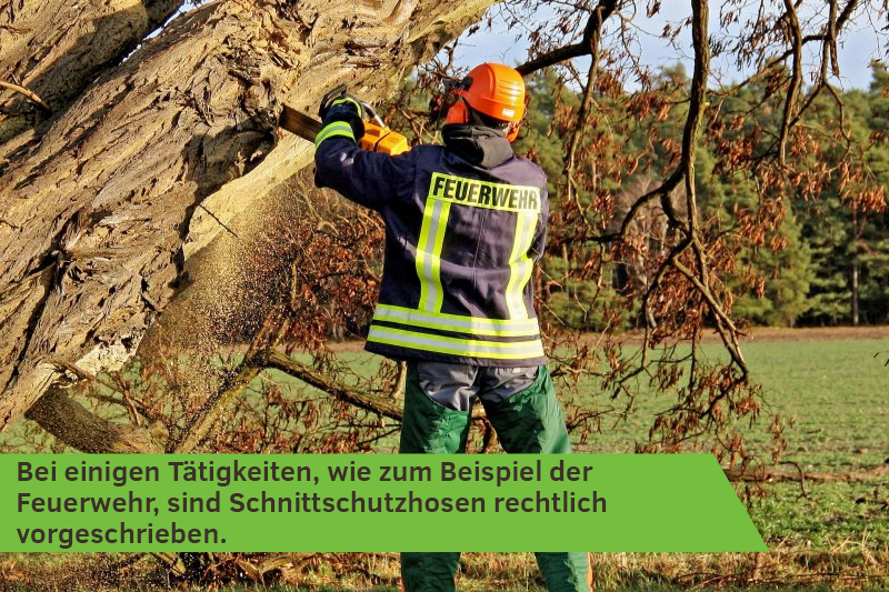 Schnittschutzhose im Einsatz von der Feuerwehr